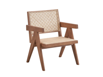 Velentina Rattan & Natural Finish Accent Chair - 1st Choice Furniture Direct