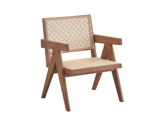 Velentina Rattan & Natural Finish Accent Chair - 1st Choice Furniture Direct