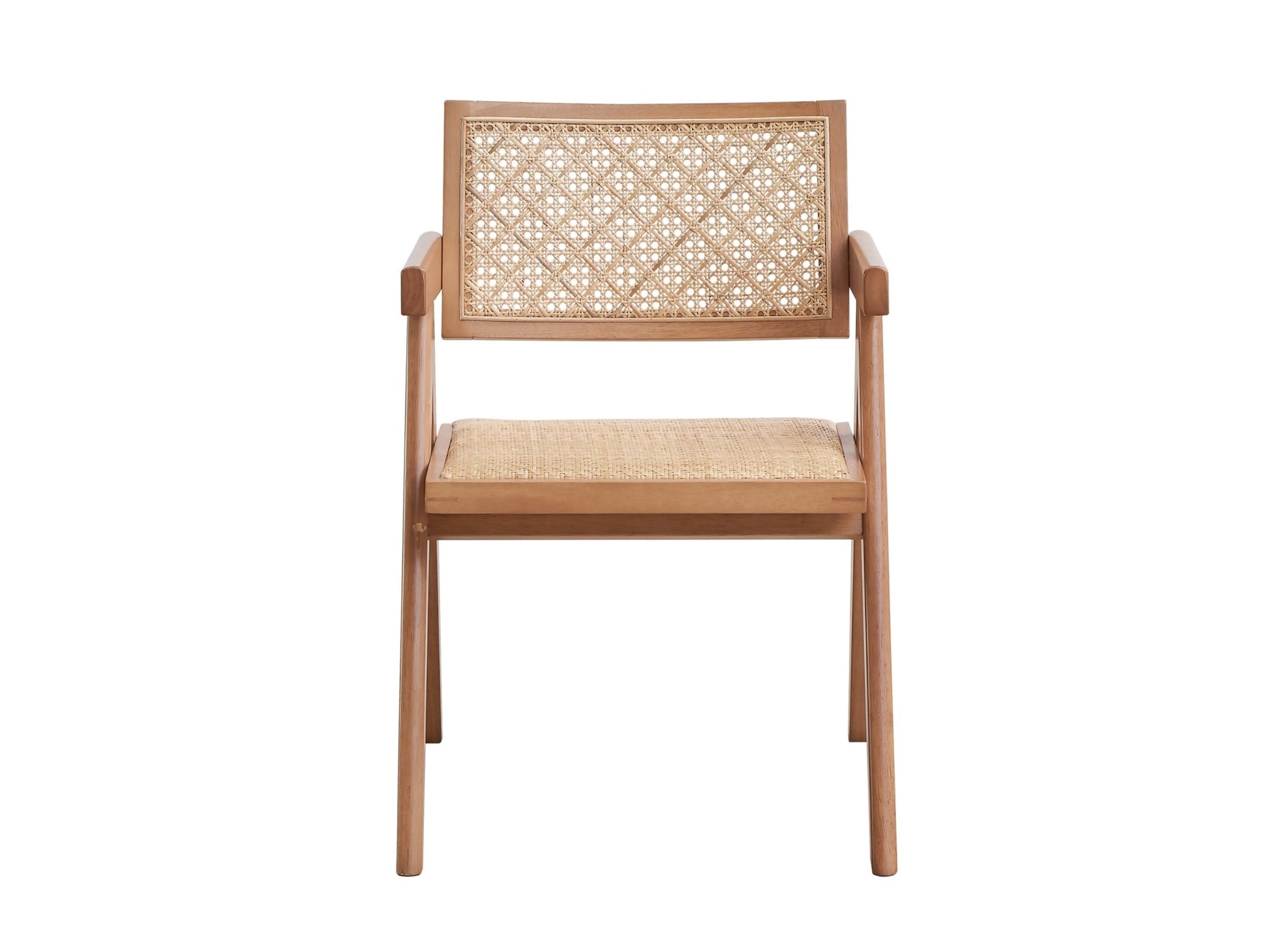 Velentina Rattan & Natural Finish Arm Chair (Set of 2) - 1st Choice Furniture Direct