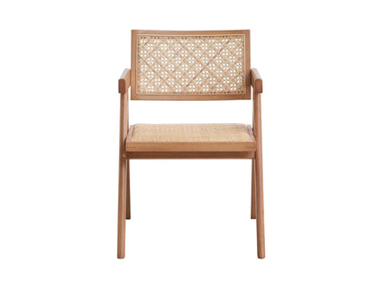 Velentina Rattan & Natural Finish Arm Chair (Set of 2) - 1st Choice Furniture Direct
