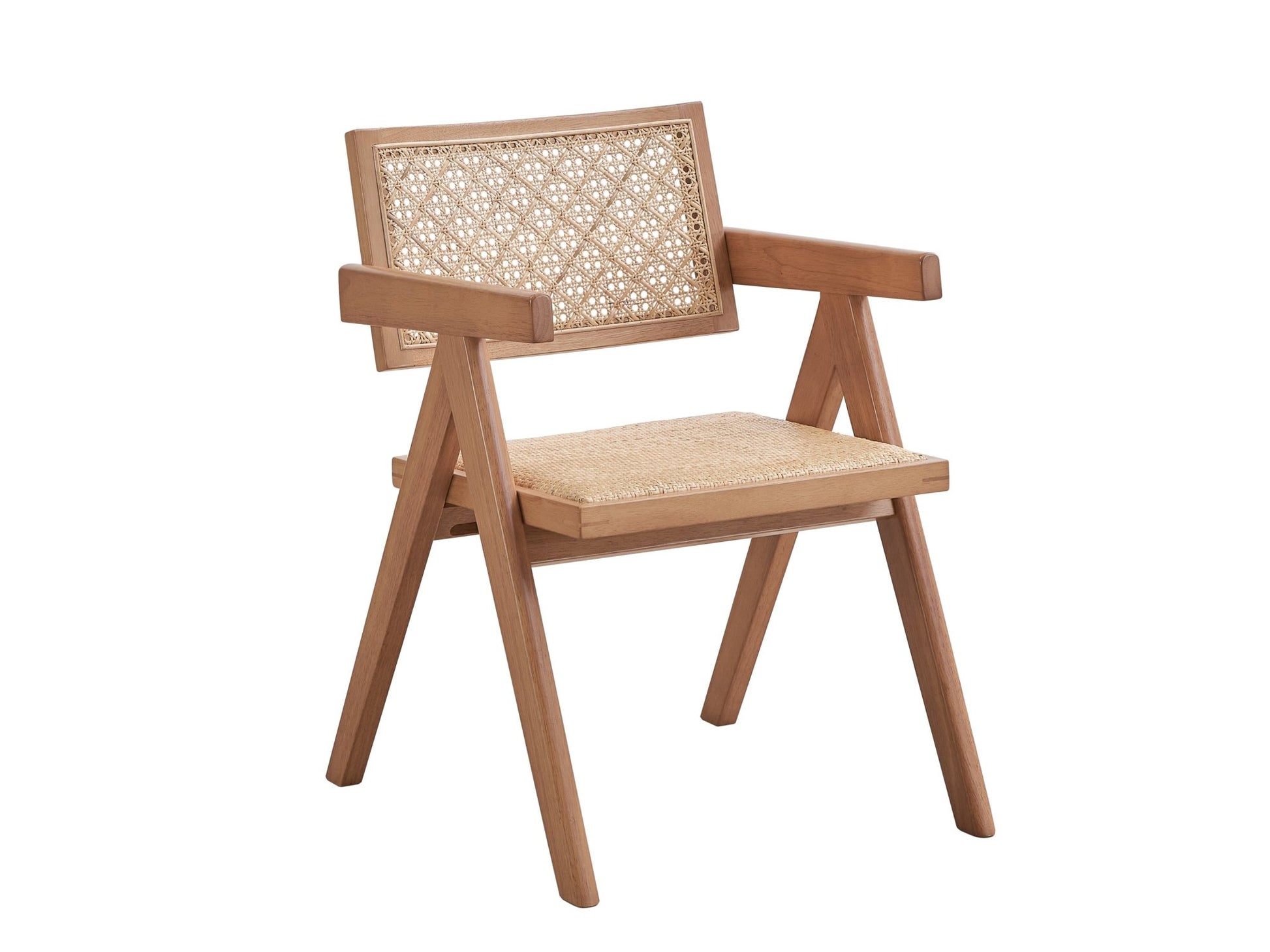 Velentina Rattan & Natural Finish Arm Chair (Set of 2) - 1st Choice Furniture Direct