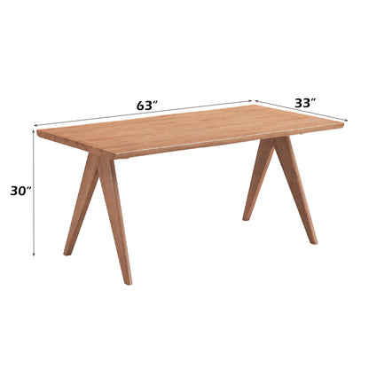 Velentina Rattan & Natural Finish Dining Table - 1st Choice Furniture Direct