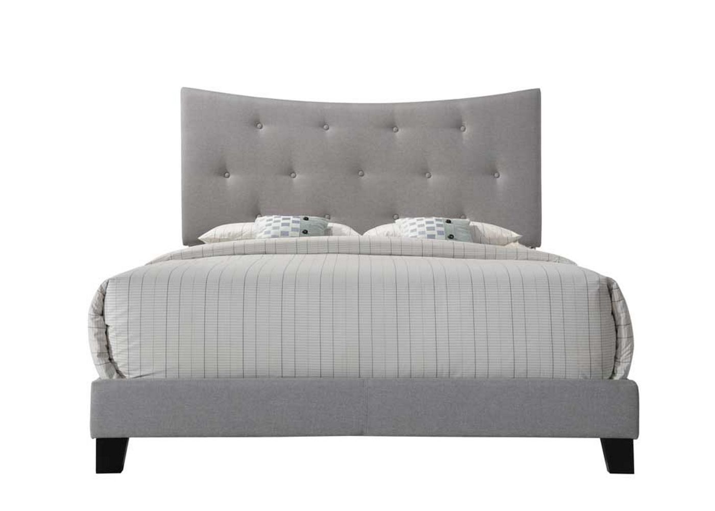 Venacha Gray Fabric Queen Bed - 1st Choice Furniture Direct