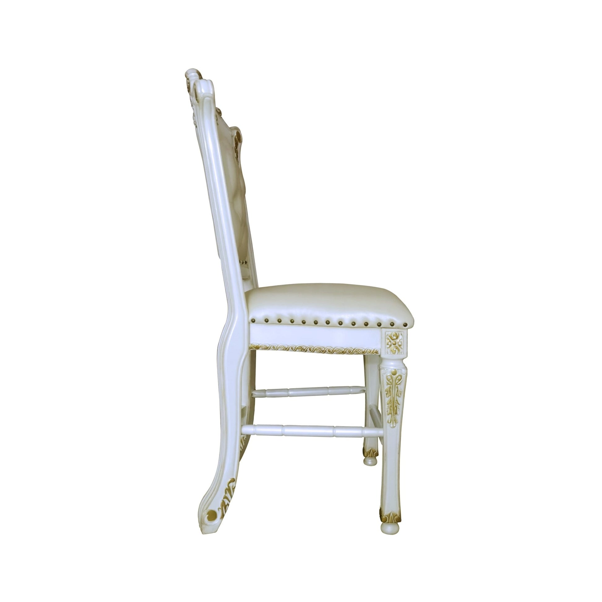 Vendome Antique Pearl Finish Counter Height Chair (Set of 2) - 1st Choice Furniture Direct