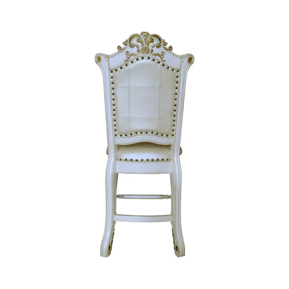 Vendome Antique Pearl Finish Counter Height Chair (Set of 2) - 1st Choice Furniture Direct