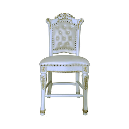 Vendome Antique Pearl Finish Counter Height Chair (Set of 2) - 1st Choice Furniture Direct