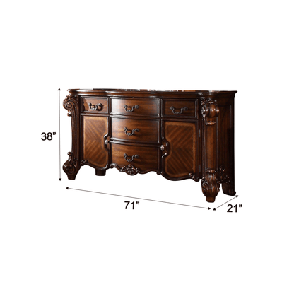 Vendome Cherry Finish Dresser - 1st Choice Furniture Direct