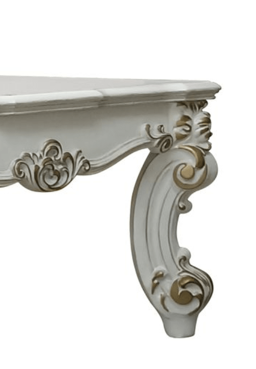Vendome II Antique Pearl Finish Coffee Table - 1st Choice Furniture Direct