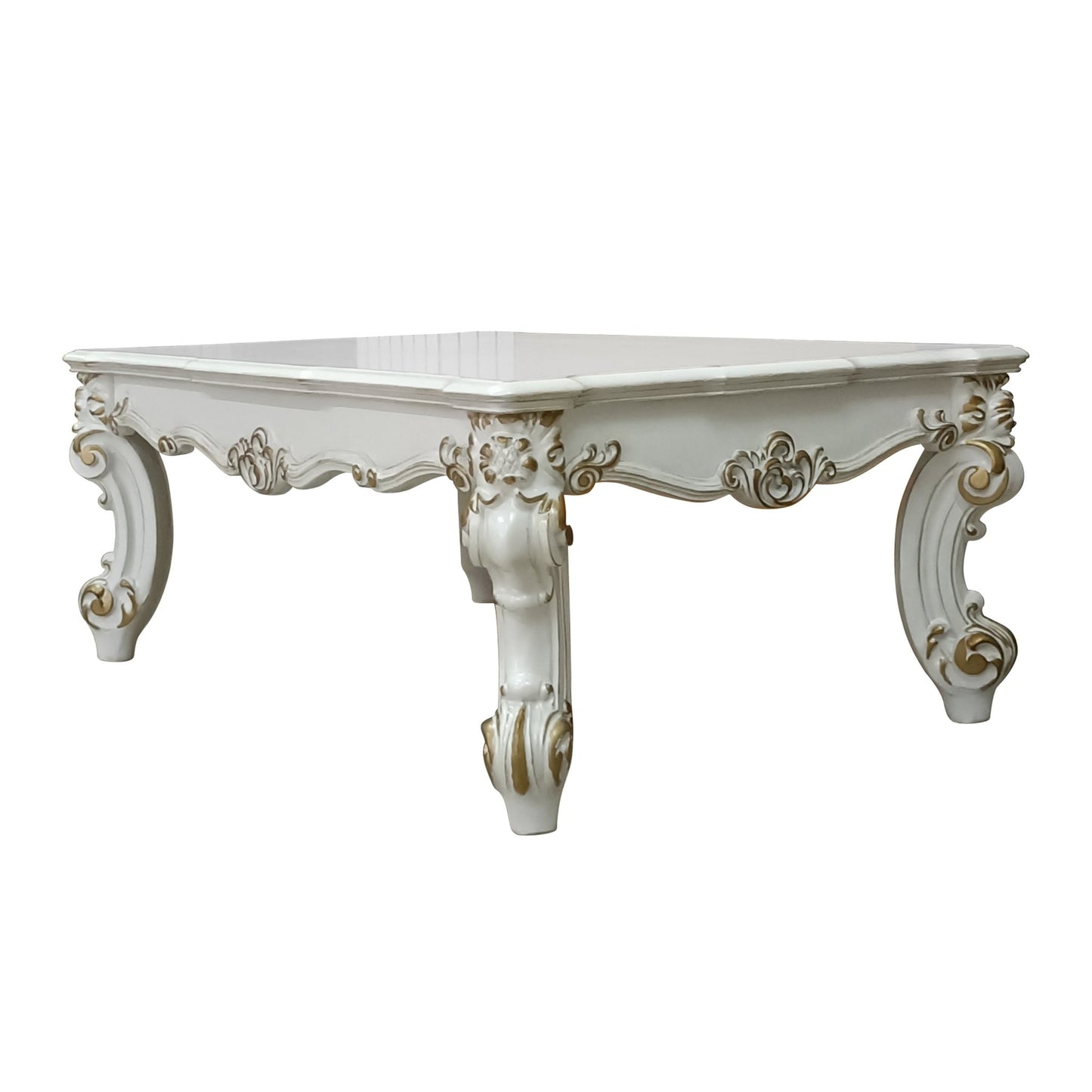 Vendome II Antique Pearl Finish Coffee Table - 1st Choice Furniture Direct