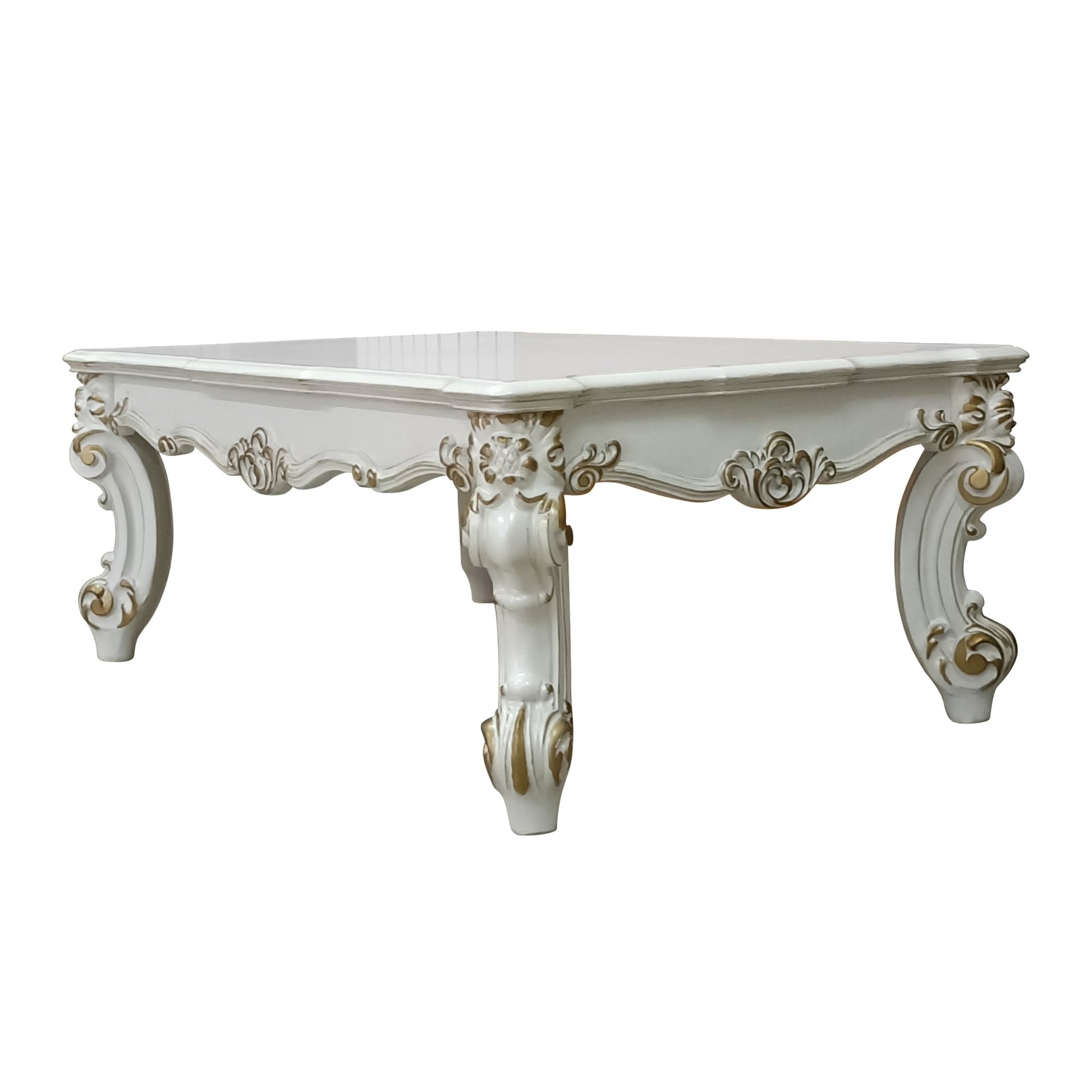 Vendome II Antique Pearl Finish Coffee Table - 1st Choice Furniture Direct