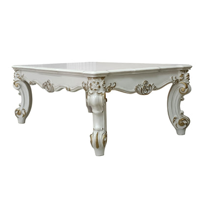 Vendome II Antique Pearl Finish Coffee Table - 1st Choice Furniture Direct