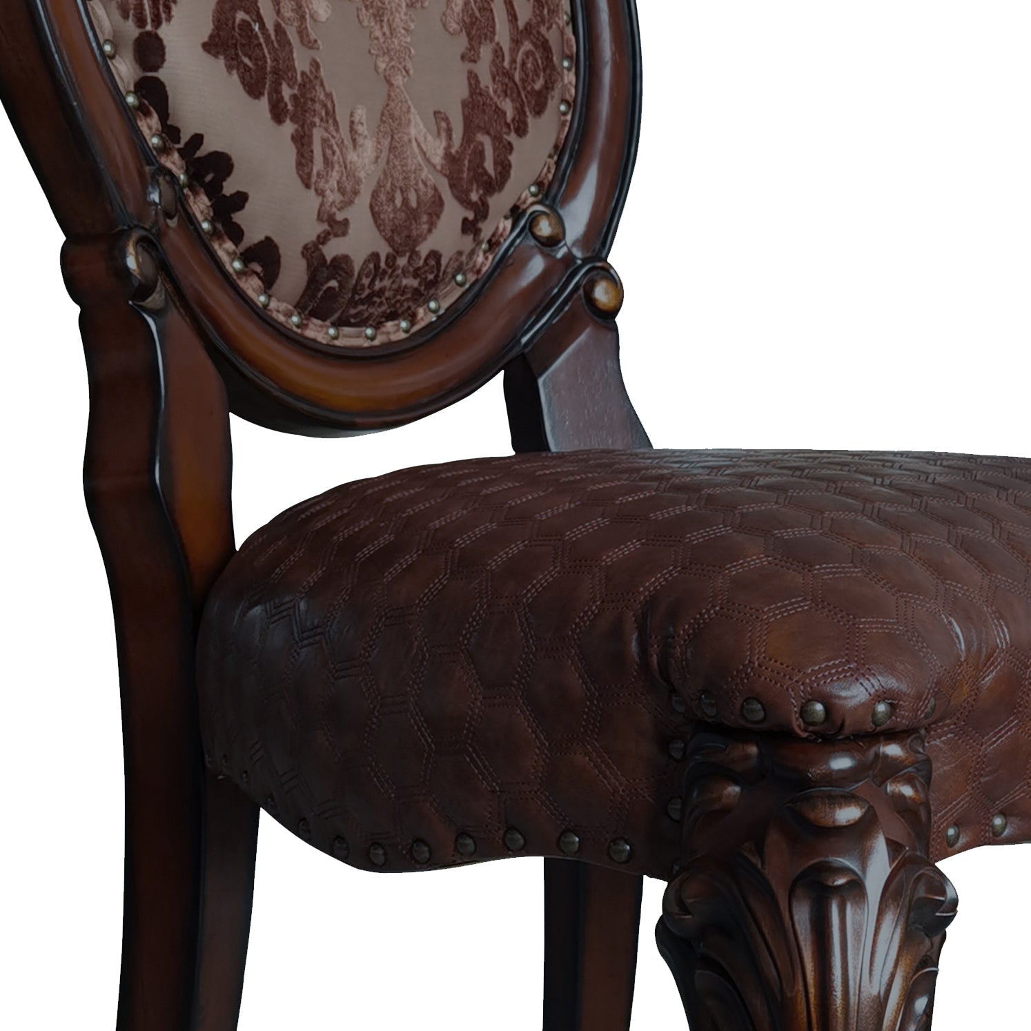 Versailles Cherry Finish Side Chair (Set of 2) - 1st Choice Furniture Direct