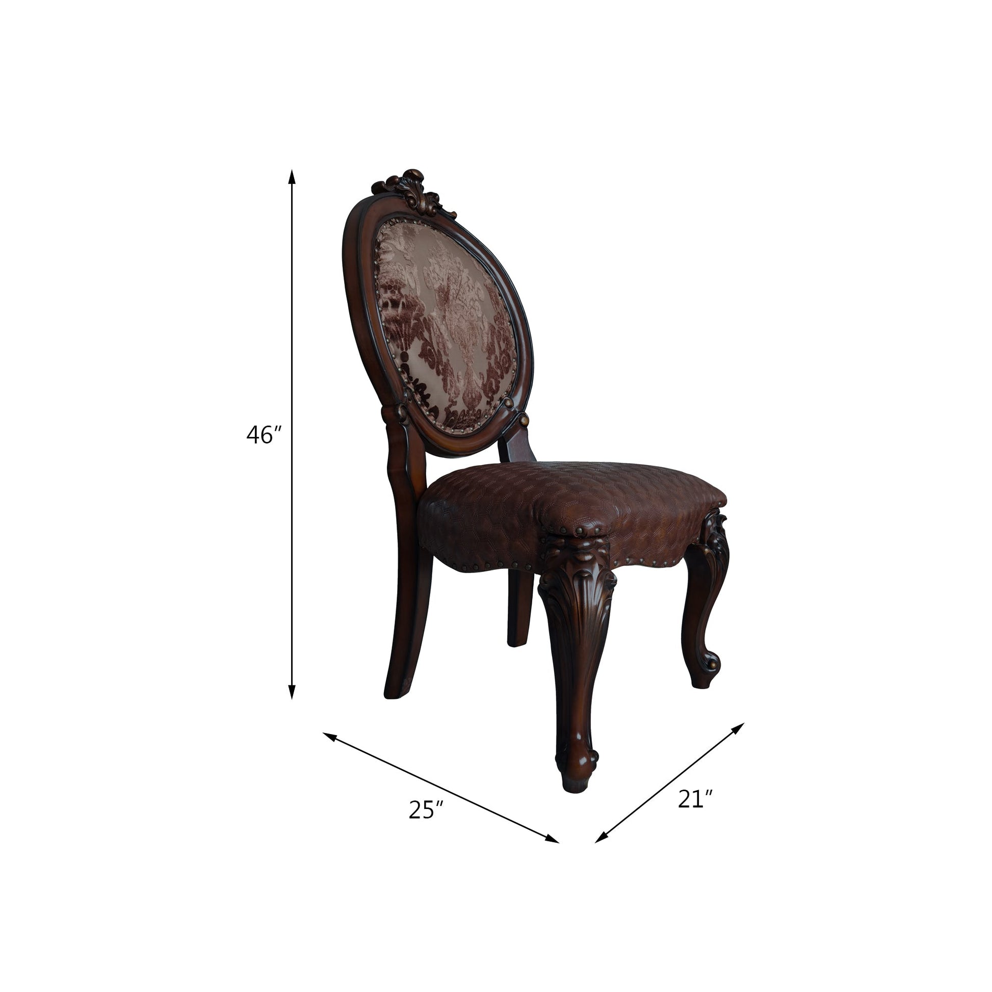 Versailles Cherry Finish Side Chair (Set of 2) - 1st Choice Furniture Direct