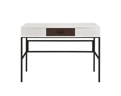 Verster Natural & Black Finish Writing Desk W/USB - 1st Choice Furniture Direct
