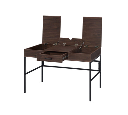 Verster Oak & Black Finish Writing Desk W/USB - 1st Choice Furniture Direct