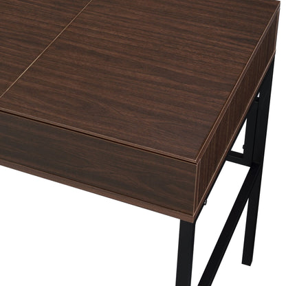 Verster Oak & Black Finish Writing Desk W/USB - 1st Choice Furniture Direct