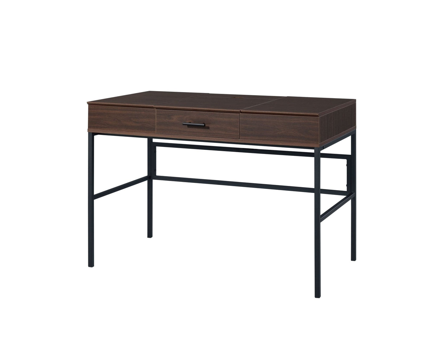 Verster Oak & Black Finish Writing Desk W/USB - 1st Choice Furniture Direct