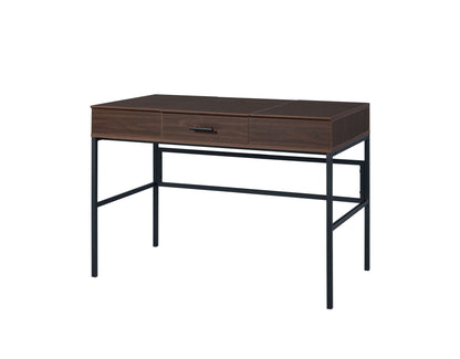 Verster Oak & Black Finish Writing Desk W/USB - 1st Choice Furniture Direct
