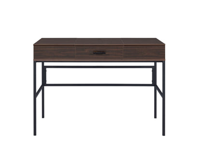 Verster Oak & Black Finish Writing Desk W/USB - 1st Choice Furniture Direct