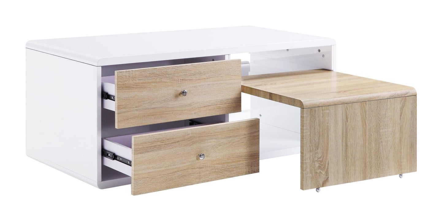 Verux White High Gloss Finish Coffee Table - 1st Choice Furniture Direct