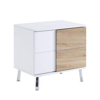 Verux White High Gloss Finish End Table - 1st Choice Furniture Direct
