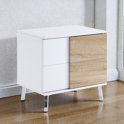 Verux White High Gloss Finish End Table - 1st Choice Furniture Direct
