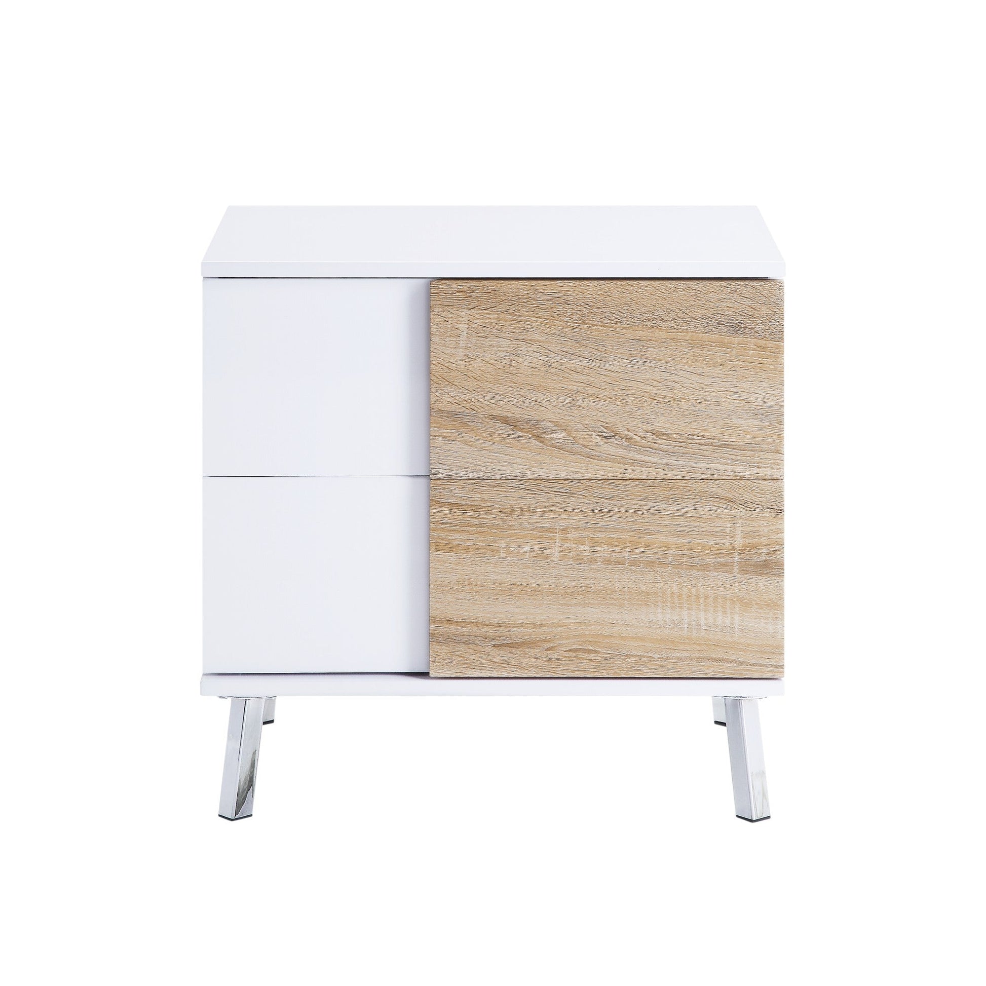 Verux White High Gloss Finish End Table - 1st Choice Furniture Direct