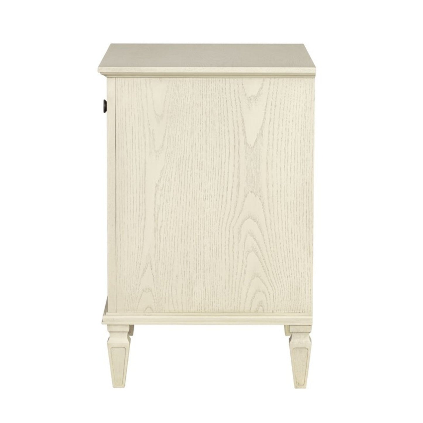 Victoria Nightstand Antique Cream with Open Storage and Solid Wood Legs - 1st Choice Furniture Direct