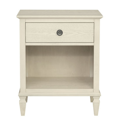 Victoria Nightstand Antique Cream with Open Storage and Solid Wood Legs - 1st Choice Furniture Direct