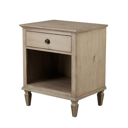 Victoria Nightstand French - Inspired Design Natural Finish Solid Wood 24x19x29 - 1st Choice Furniture Direct