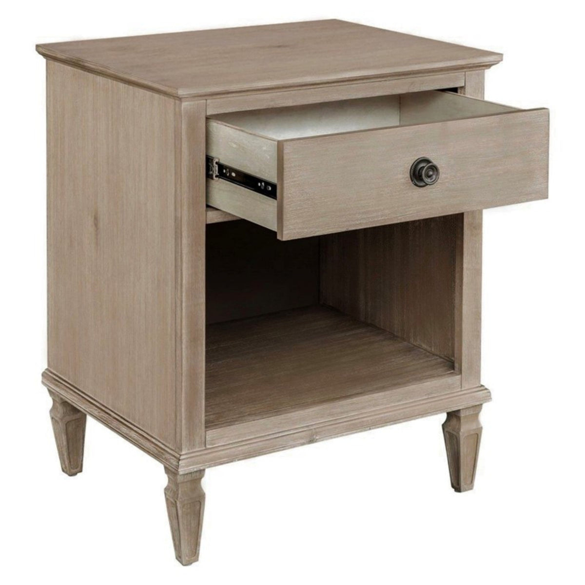 Victoria Nightstand French - Inspired Design Natural Finish Solid Wood 24x19x29 - 1st Choice Furniture Direct
