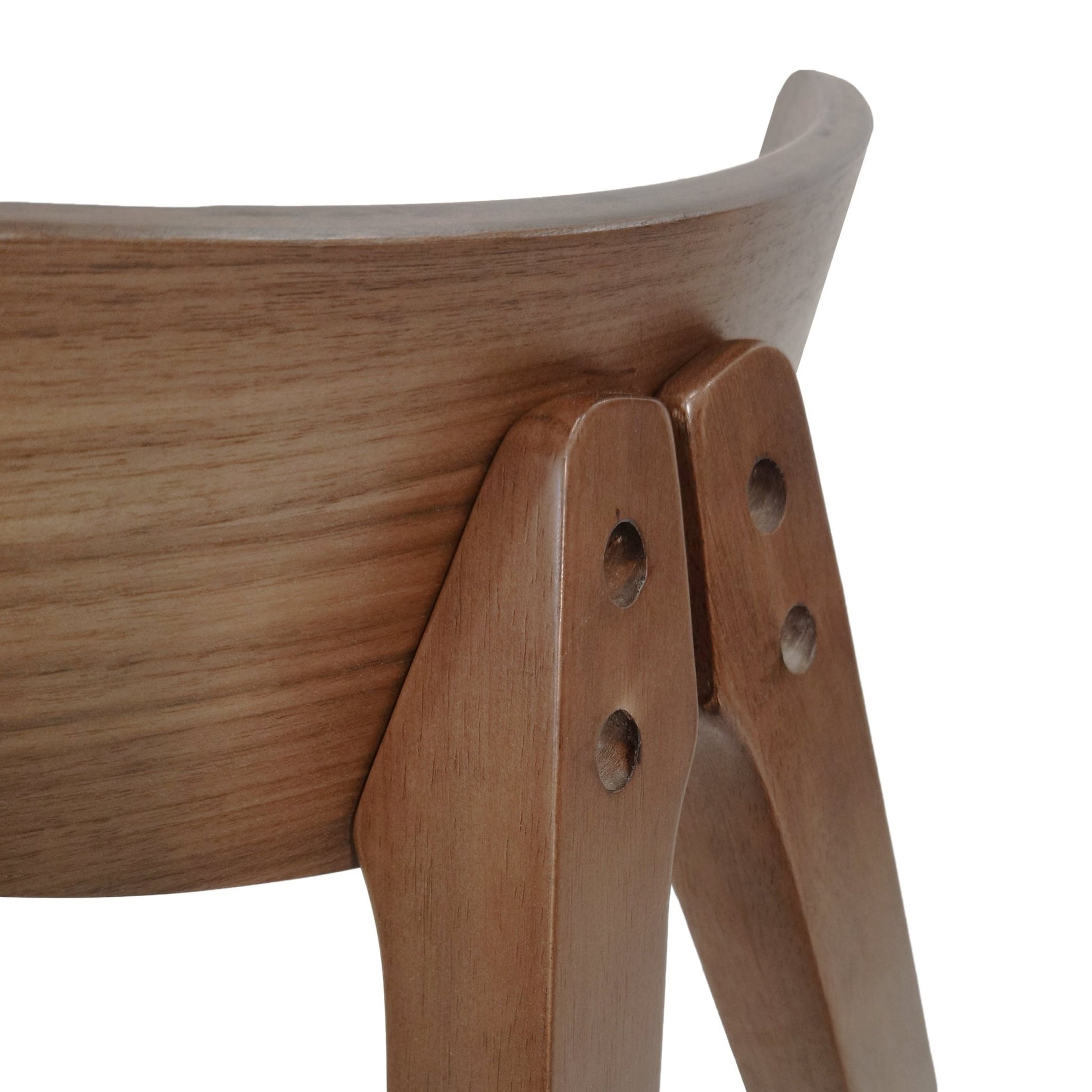 VIDA Mid - Century Modern Dining Chair Set of 2 with Upholstered Seats in Light Beige Fabric - 1st Choice Furniture Direct