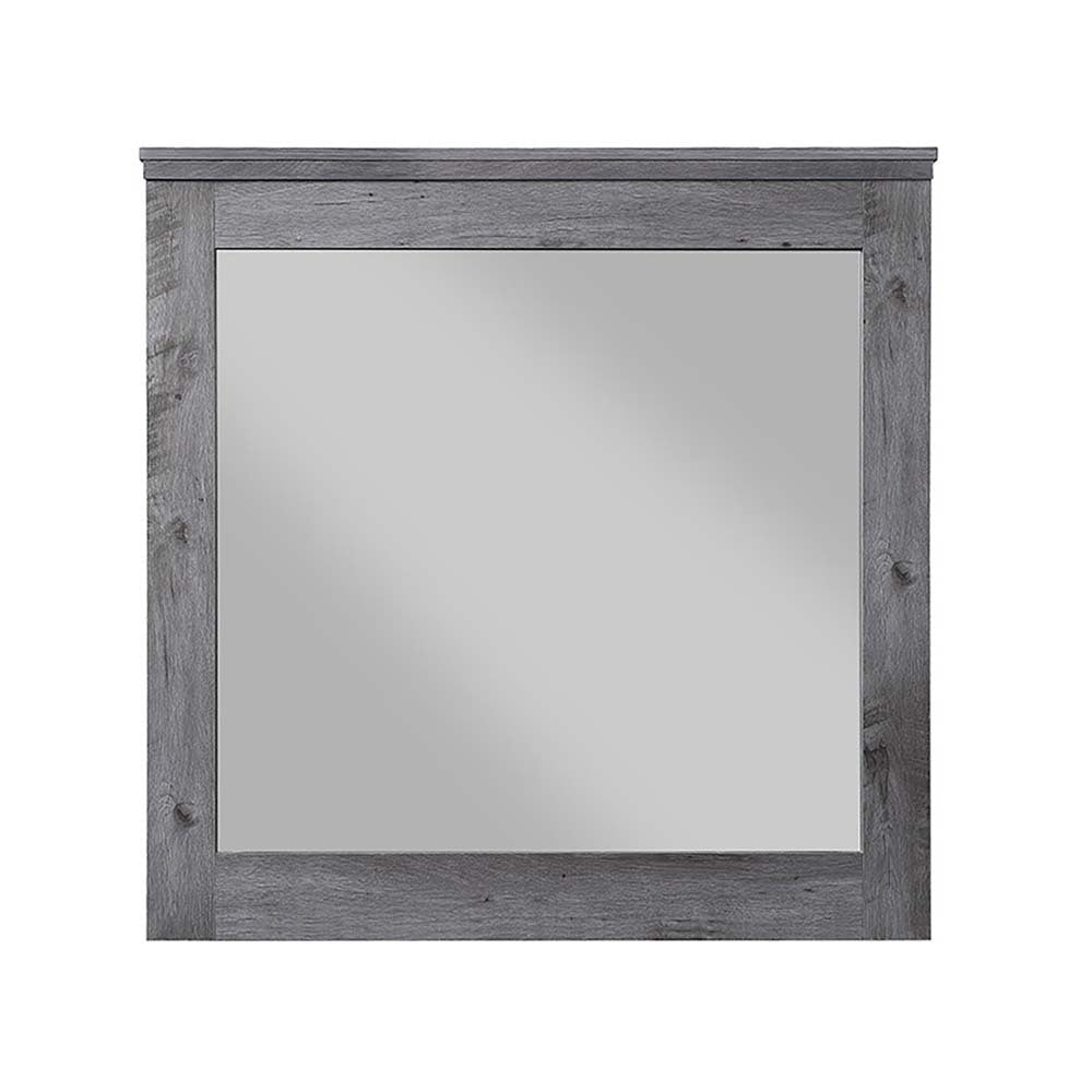 Vidalia Rustic Gray Oak Finish Mirror - 1st Choice Furniture Direct