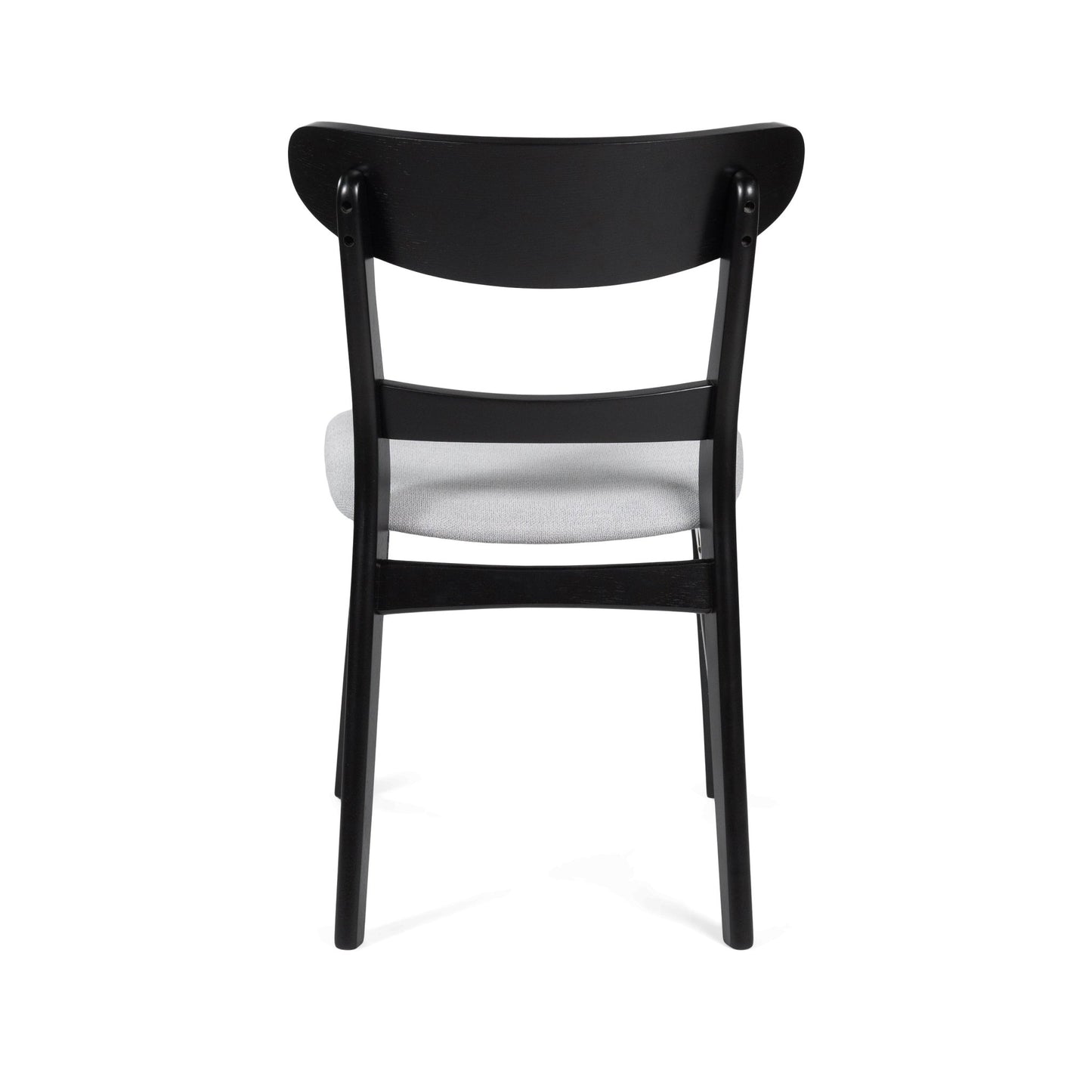 [Video] Mid - Century Modern 5 - Piece Dining Set, Rubberwood Frame, One Table and 4 Upholstered Chairs, Black +Light Gray - 1st Choice Furniture Direct