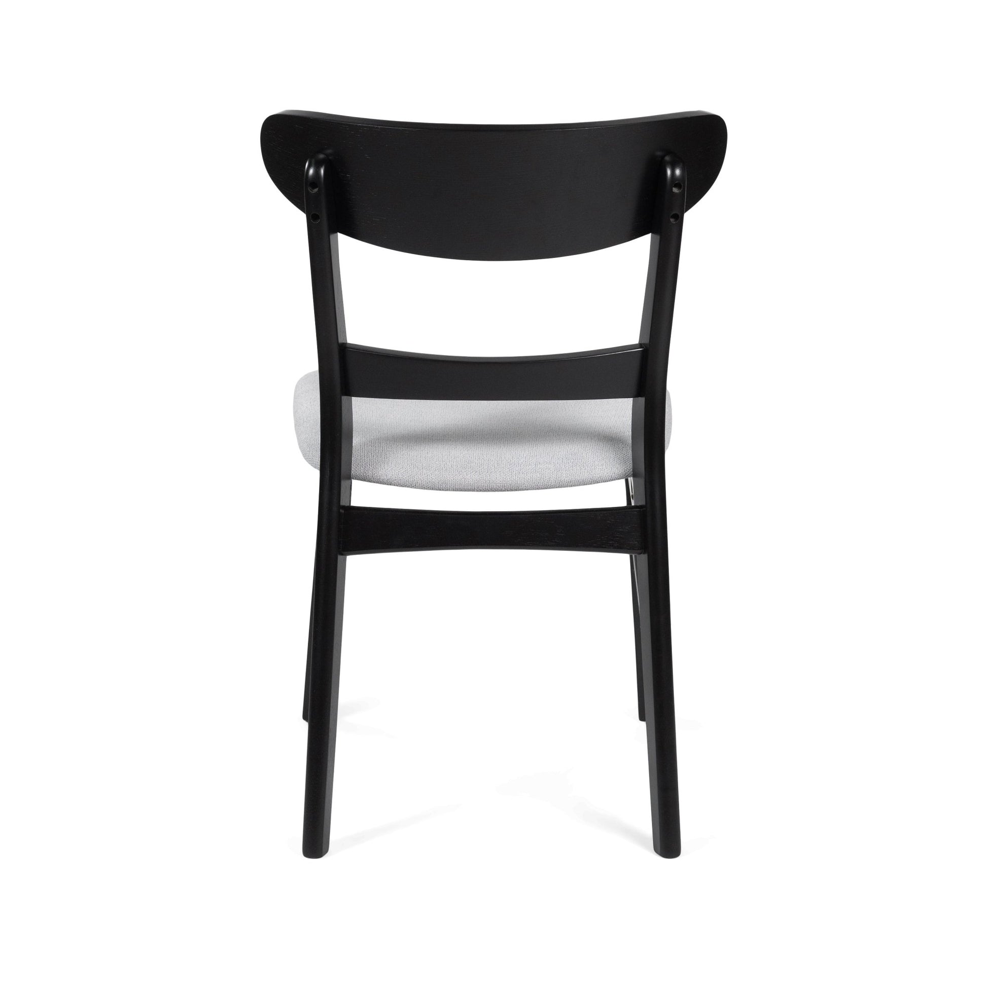 [Video] Mid - Century Modern 5 - Piece Dining Set, Rubberwood Frame, One Table and 4 Upholstered Chairs, Black +Light Gray - 1st Choice Furniture Direct