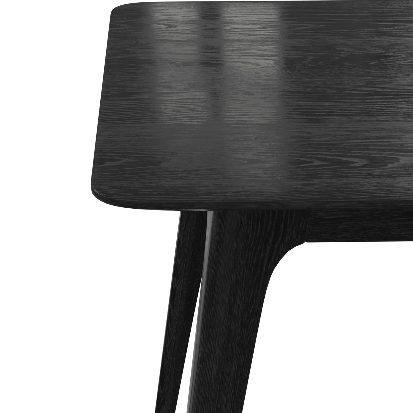 [Video] Mid - Century Modern 5 - Piece Dining Set, Rubberwood Frame, One Table and 4 Upholstered Chairs, Black +Light Gray - 1st Choice Furniture Direct