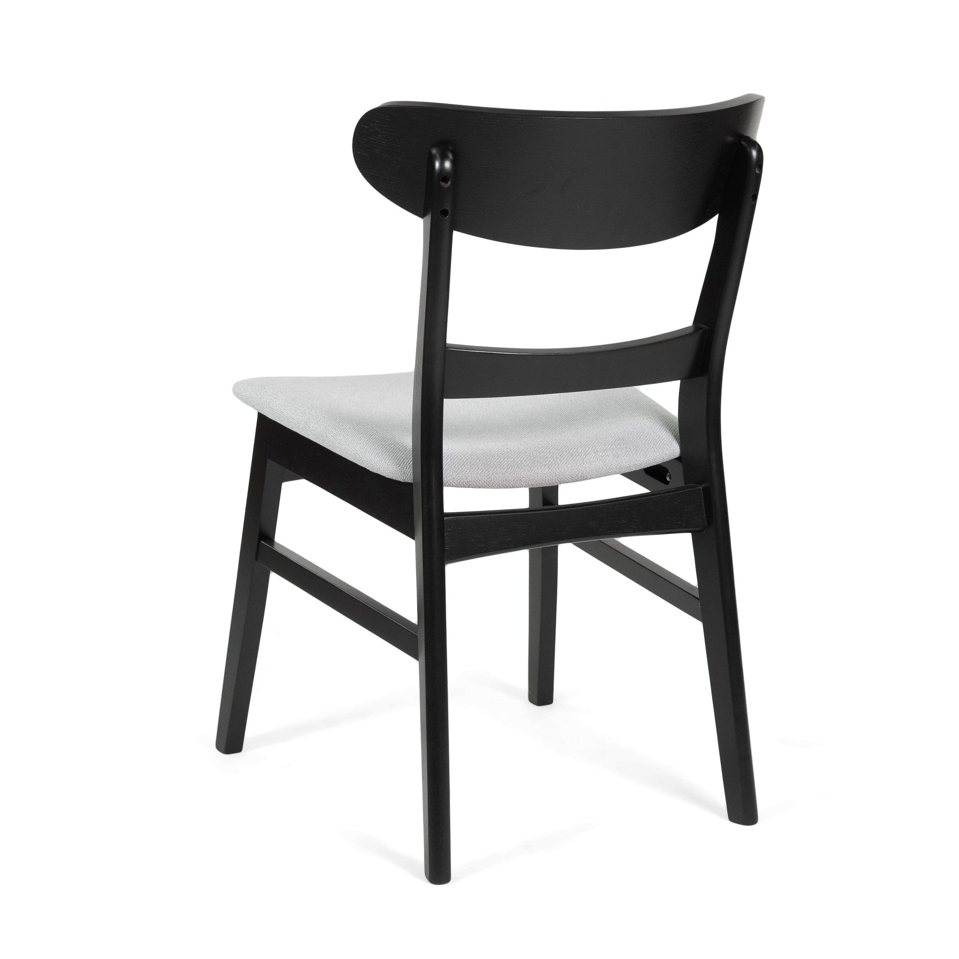 [Video] Mid - Century Modern 5 - Piece Dining Set, Rubberwood Frame, One Table and 4 Upholstered Chairs, Black +Light Gray - 1st Choice Furniture Direct
