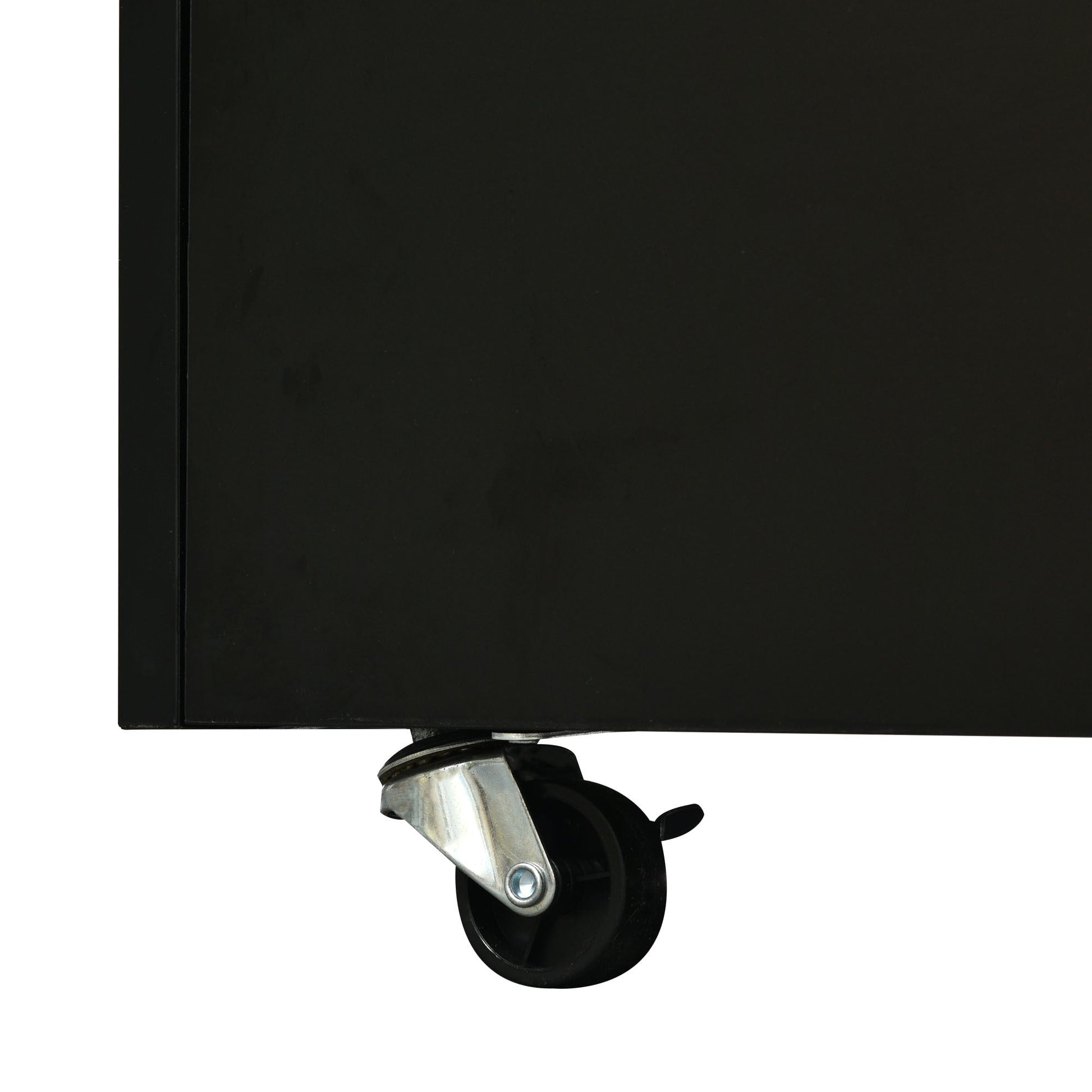 [VIDEO provided] ON - TREND Contemporary Coffee Table with Faux Marble Top, Rectangle Cocktail Table with Caster Wheels, Moderate Luxury Center Table with Gold Metal Bars for Living Room, Black - 1st Choice Furniture Direct