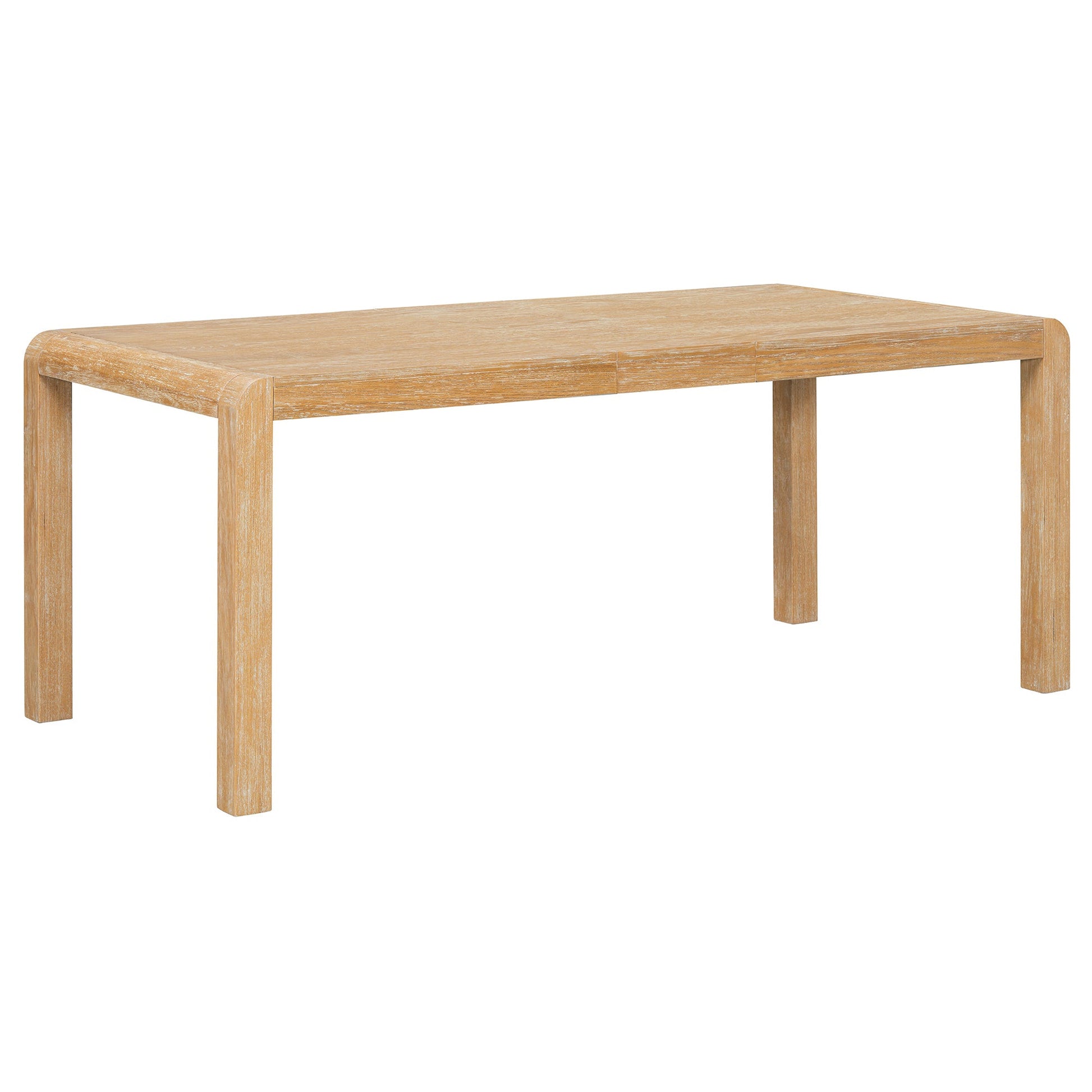 [Video Provided] TREXM Vintage Extendable Dining Table Set for 4 - 6 with 4 Upholstered Chairs and 1 Bench, Rustic Wire Brushed Kitchen Table Set with Curved Design for Dining Room and Kitchen (Natural) - 1st Choice Furniture Direct