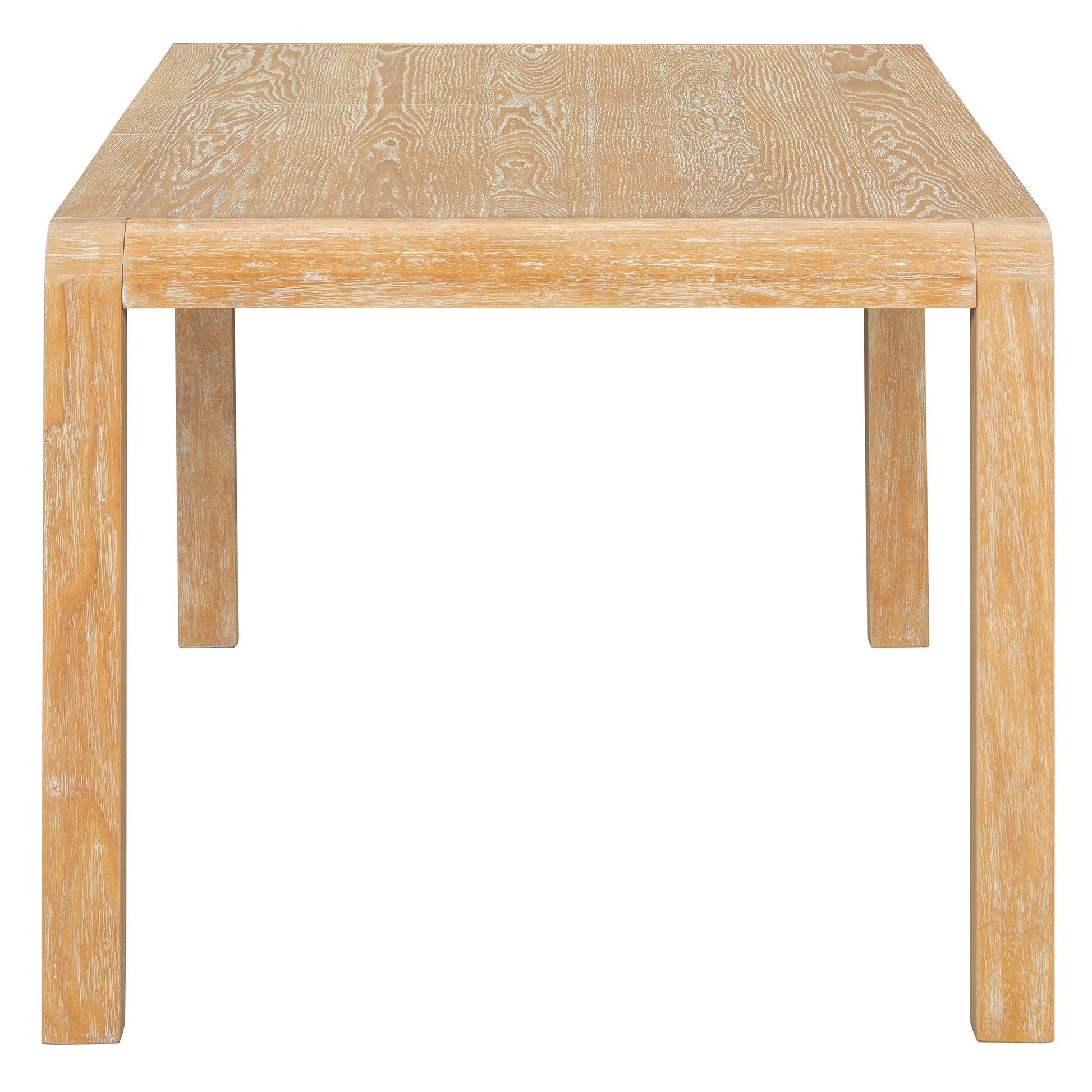 [Video Provided] TREXM Vintage Extendable Dining Table Set for 4 - 6 with 4 Upholstered Chairs and 1 Bench, Rustic Wire Brushed Kitchen Table Set with Curved Design for Dining Room and Kitchen (Natural) - 1st Choice Furniture Direct