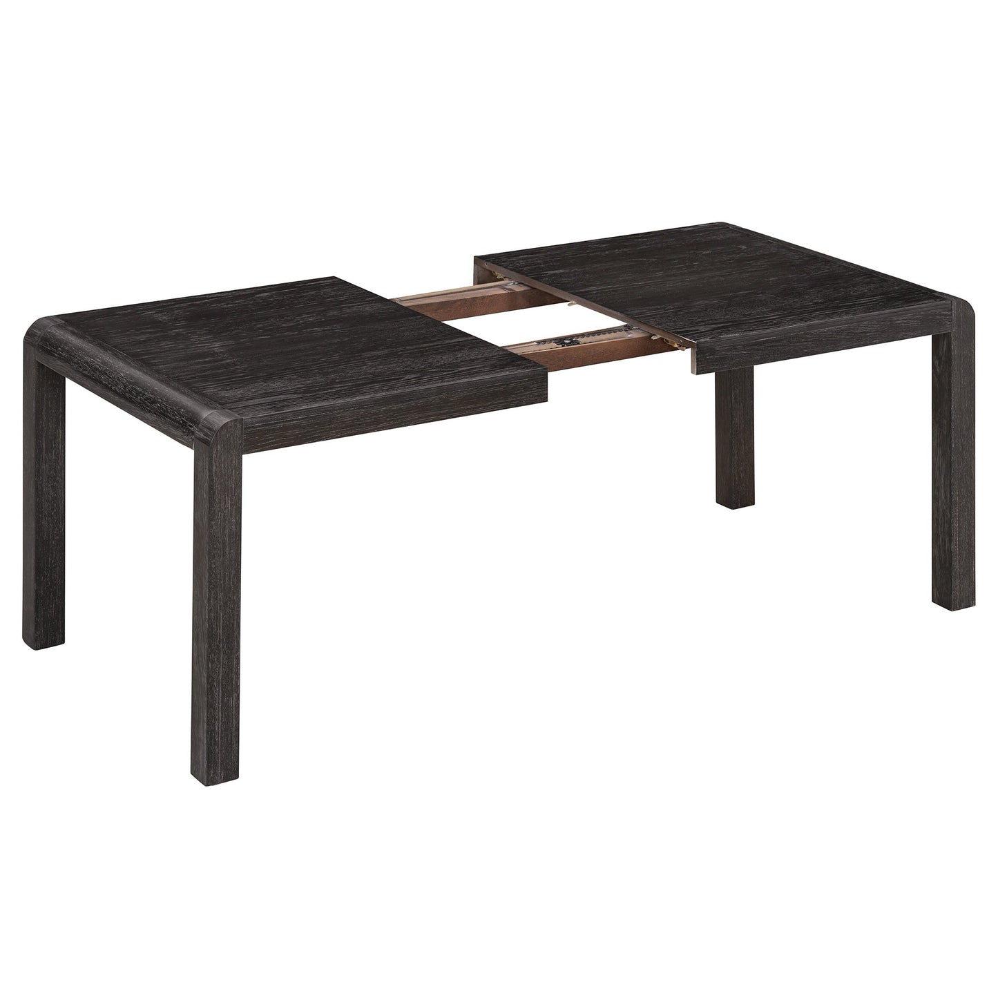 [Video Provided]TREXM Vintage Extendable Dining Table Set for 4 - 6 with 4 Upholstered Chairs and 1 Bench, Rustic Wire Brushed Kitchen Table Set with Curved Design for Dining Room and Kitchen (Espresso) - 1st Choice Furniture Direct