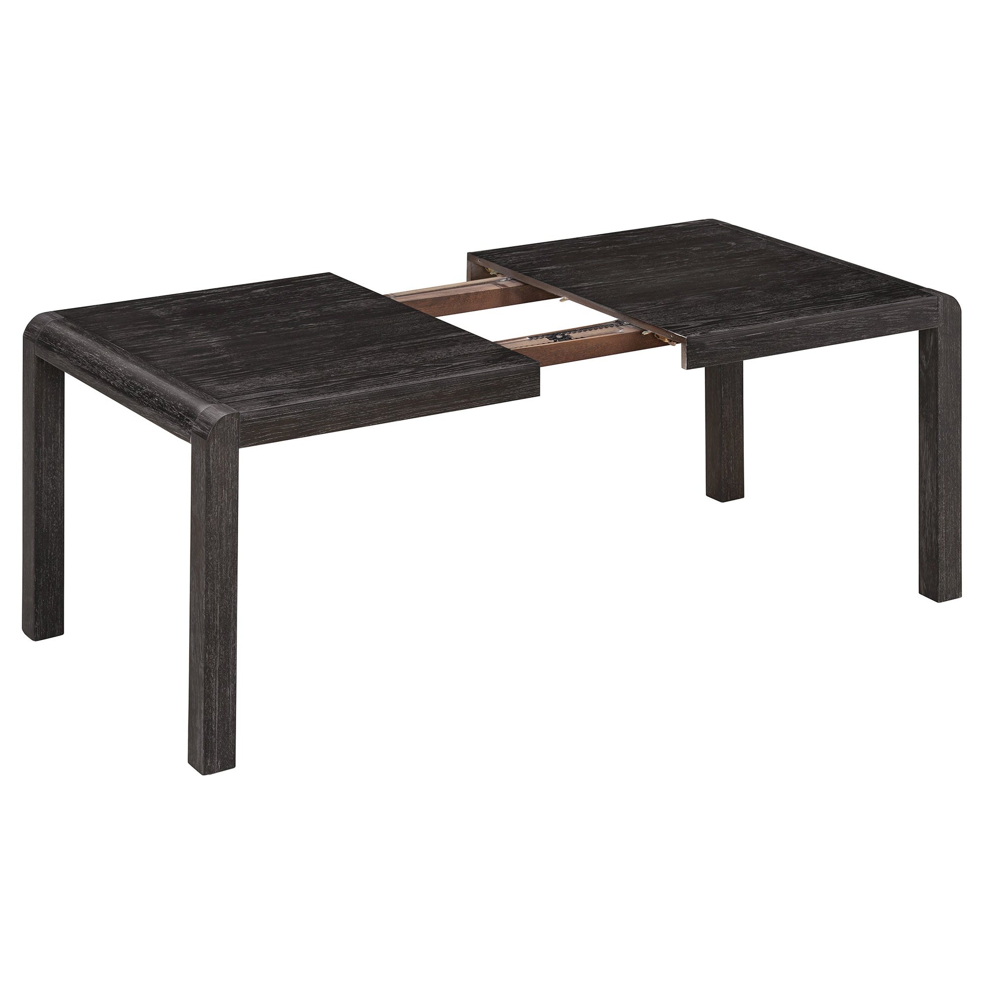 [Video Provided]TREXM Vintage Extendable Dining Table Set for 4 - 6 with 4 Upholstered Chairs and 1 Bench, Rustic Wire Brushed Kitchen Table Set with Curved Design for Dining Room and Kitchen (Espresso) - 1st Choice Furniture Direct
