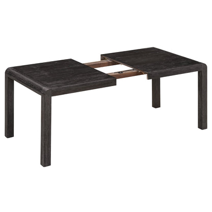 [Video Provided]TREXM Vintage Extendable Dining Table Set for 4 - 6 with 4 Upholstered Chairs and 1 Bench, Rustic Wire Brushed Kitchen Table Set with Curved Design for Dining Room and Kitchen (Espresso) - 1st Choice Furniture Direct