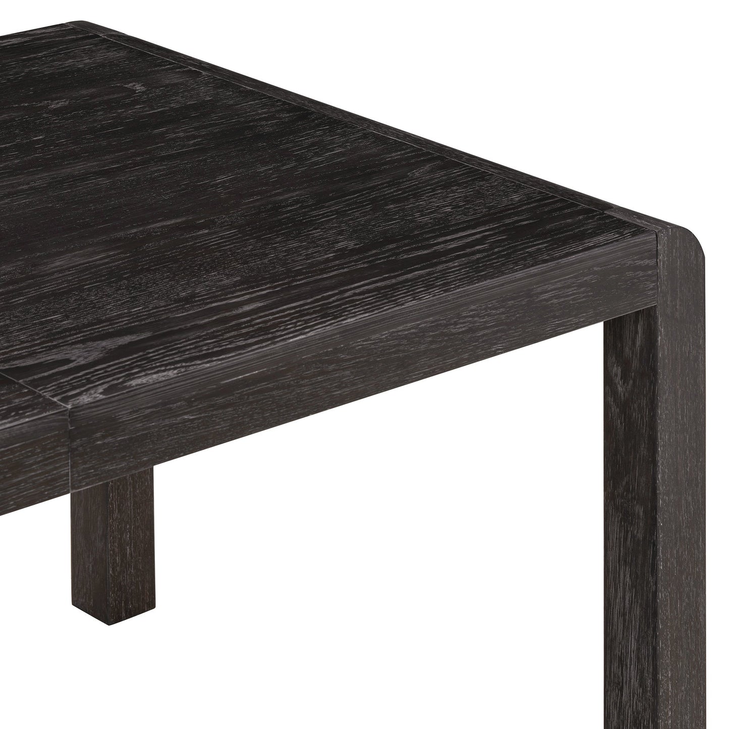 [Video Provided]TREXM Vintage Extendable Dining Table Set for 4 - 6 with 4 Upholstered Chairs and 1 Bench, Rustic Wire Brushed Kitchen Table Set with Curved Design for Dining Room and Kitchen (Espresso) - 1st Choice Furniture Direct