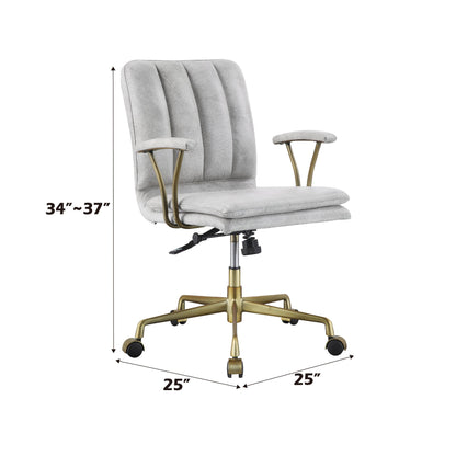 Vintage PU Leather Executive Office Chair with Walnut Frame - 1st Choice Furniture Direct
