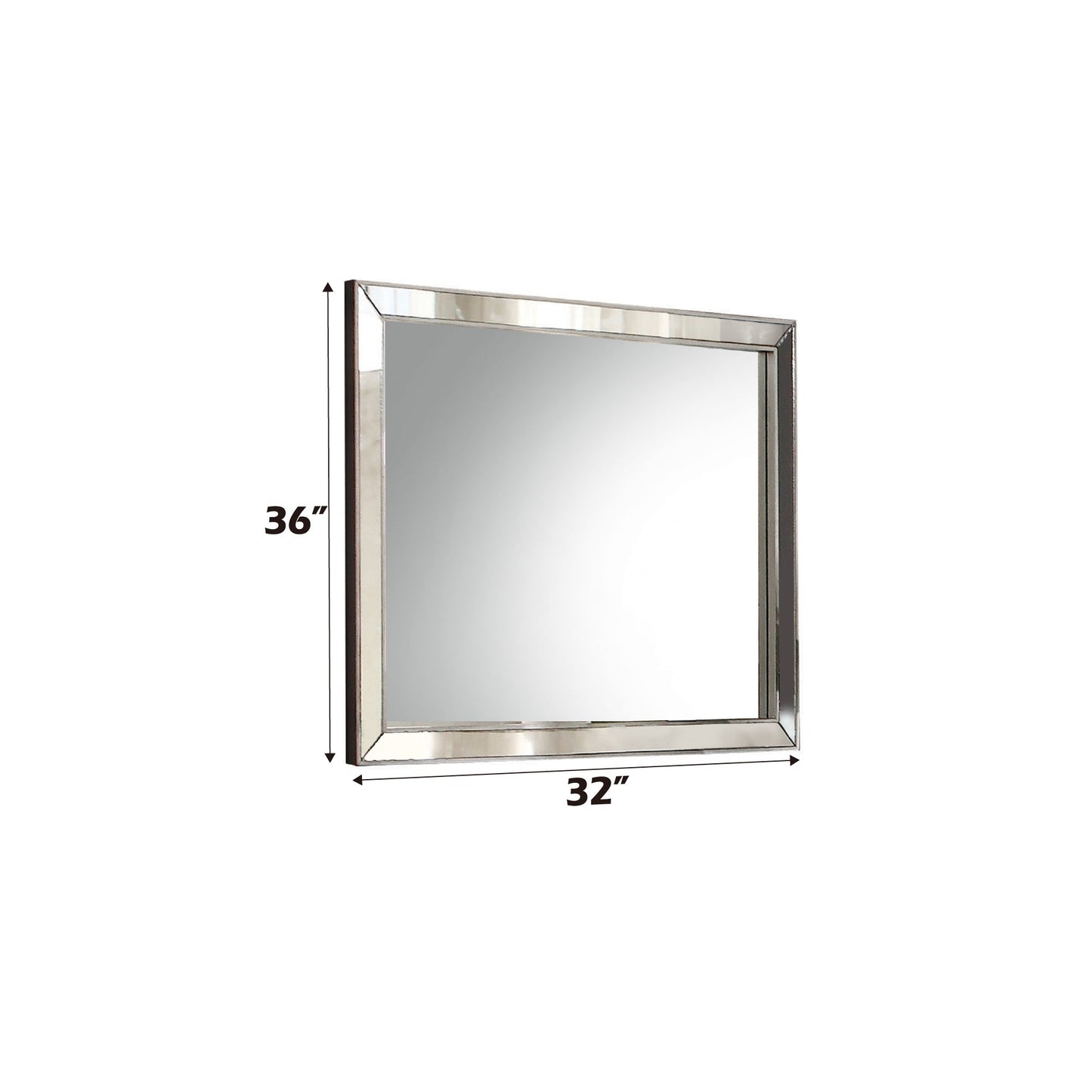 Voeville II Platinum Finish Mirror - 1st Choice Furniture Direct
