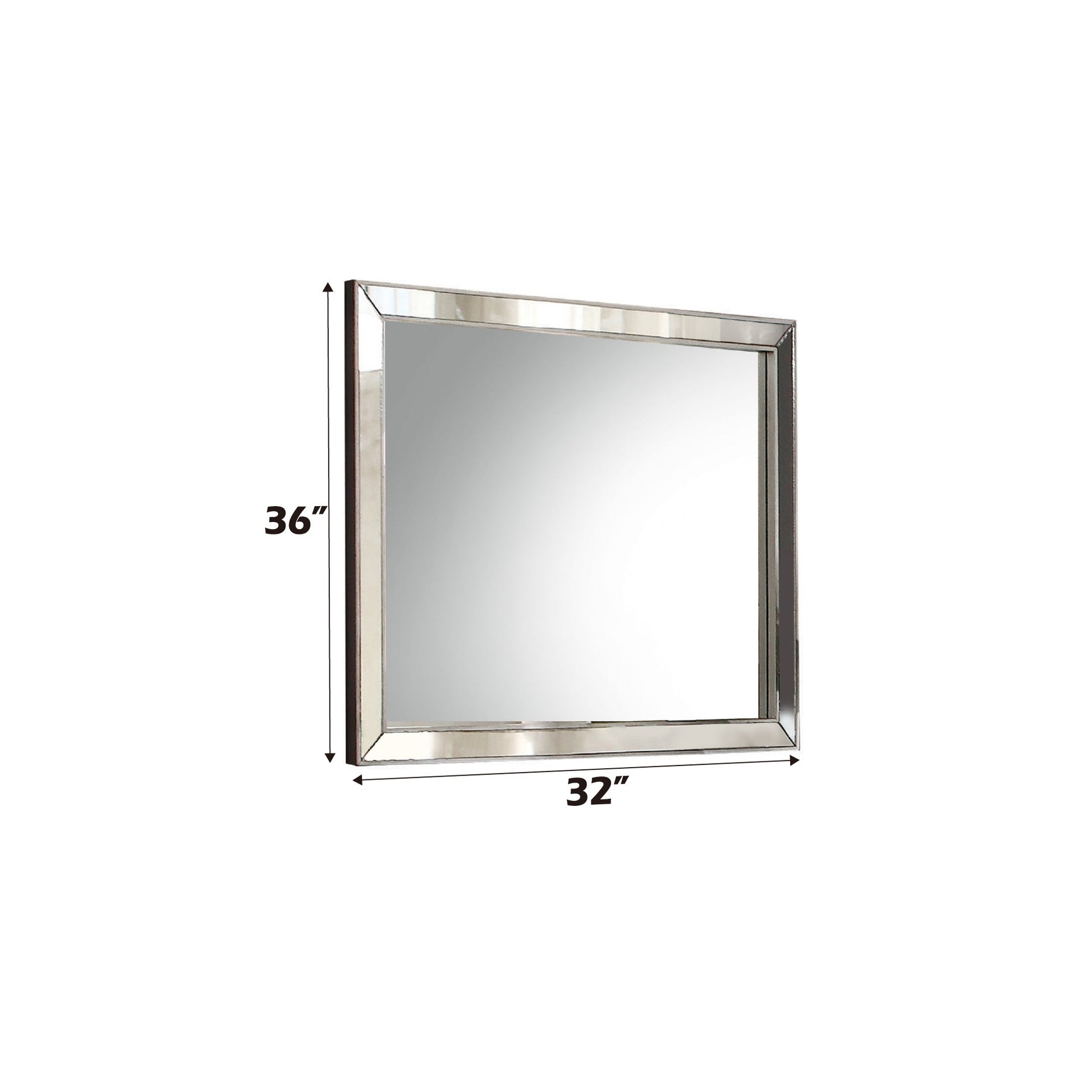 Voeville II Platinum Finish Mirror - 1st Choice Furniture Direct