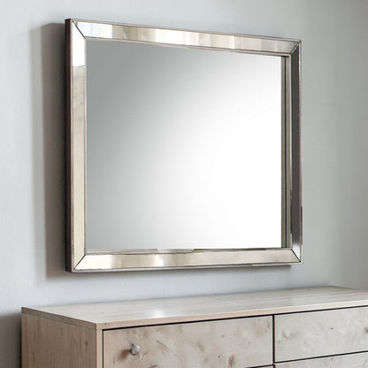 Voeville II Platinum Finish Mirror - 1st Choice Furniture Direct