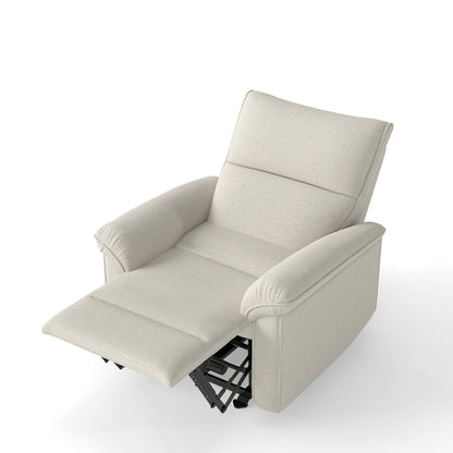 Wall Hugger Recliner,Zero Wall Power Recliner Chair,Electric Recliner for Living Room,Fabric Reclining Armchair for small space,Reclining Sofa for Bedroom/Apartment/RV,USB Port(Type - C) (Beige - gray) - 1st Choice Furniture Direct