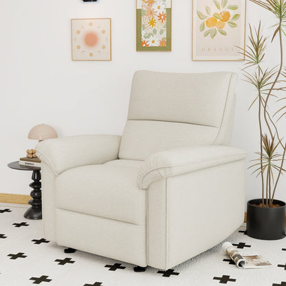 Wall Hugger Recliner,Zero Wall Power Recliner Chair,Electric Recliner for Living Room,Fabric Reclining Armchair for small space,Reclining Sofa for Bedroom/Apartment/RV,USB Port(Type - C) (Beige - gray) - 1st Choice Furniture Direct